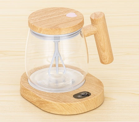 Self-Stirring 400ml Glass Coffee Mug – Electric Mixing Cup