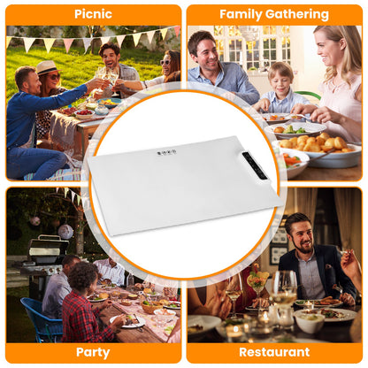 Electric Food Warming Tray | Roll-Up Smart Heating Pad with 3 Temperature Levels & Auto Timer for Buffet, Parties & Family Meals