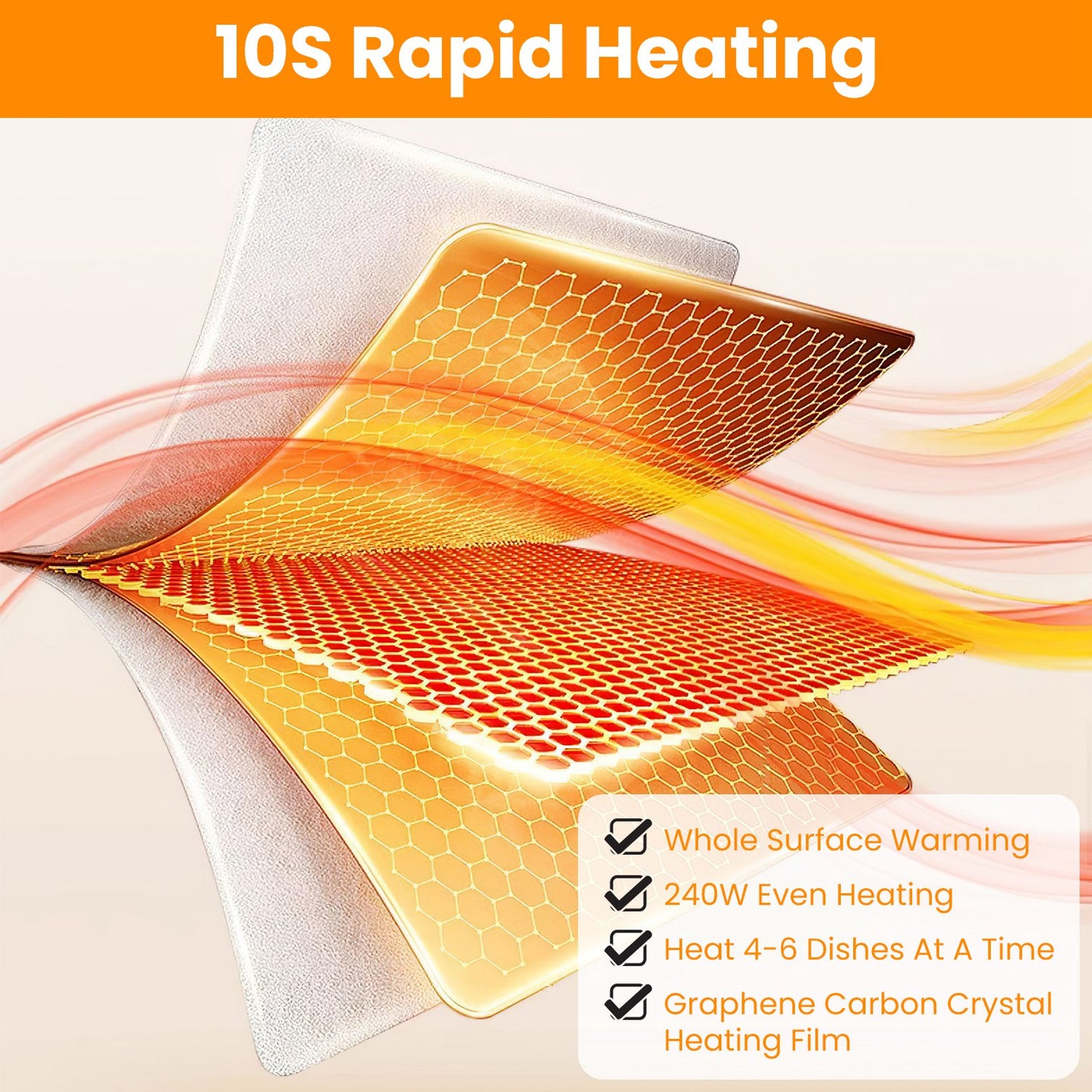 Electric Food Warming Tray | Roll-Up Smart Heating Pad with 3 Temperature Levels & Auto Timer for Buffet, Parties & Family Meals