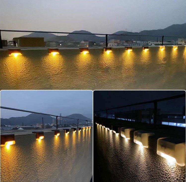 Solar Waterproof LED Step Light – Outdoor Garden Wall Lamp