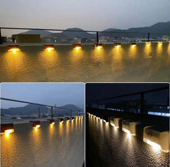 Solar Waterproof LED Step Light – Outdoor Garden Wall Lamp