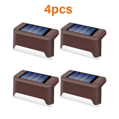 Solar Waterproof LED Step Light – Outdoor Garden Wall Lamp