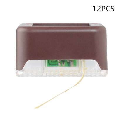 Solar Waterproof LED Step Light – Outdoor Garden Wall Lamp