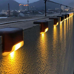 Solar Waterproof LED Step Light – Outdoor Garden Wall Lamp