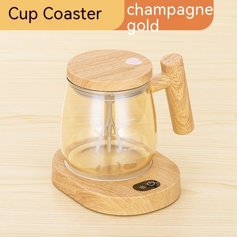 Self-Stirring 400ml Glass Coffee Mug – Electric Mixing Cup