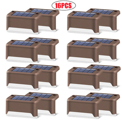 Solar Waterproof LED Step Light – Outdoor Garden Wall Lamp